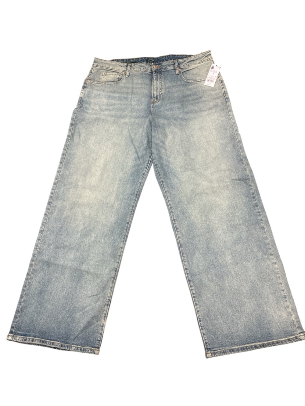 wild fable Men's Light Wash Relaxed Wide-Leg Jeans